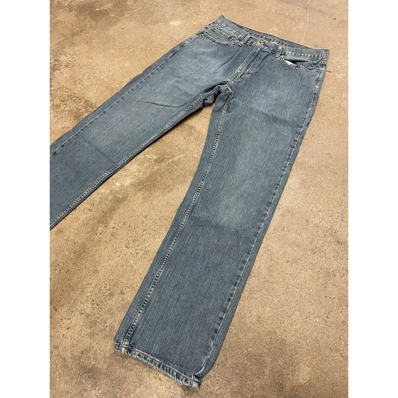 Levis 559 Jeans Mens 36x34 Blue Denim Relaxed Fit Straight Leg Zip Fly Waterless - Picture 3 of 16